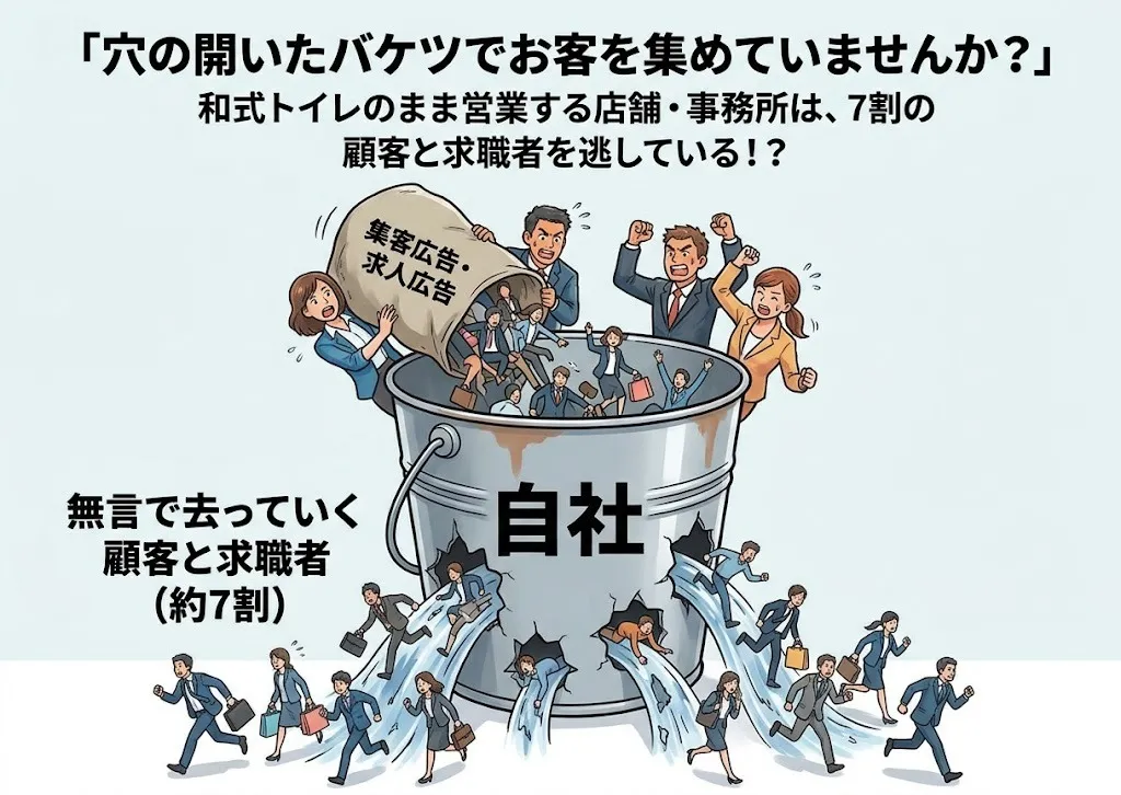 法人・施設の和式トイレ改修|洋式化すべき理由と費用対効果・施工事例|株式会社モドリーノ